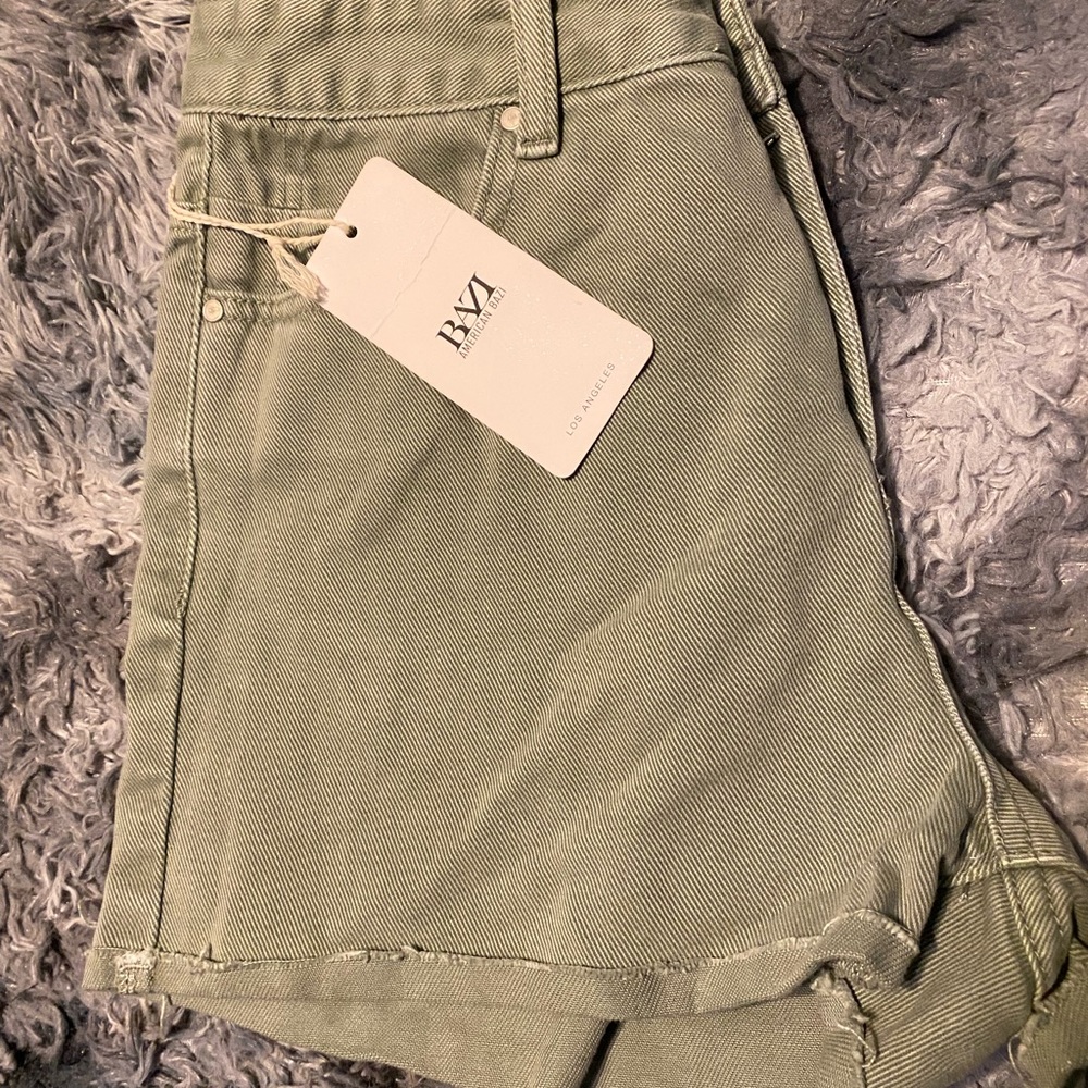 NWT- Green Denim shorts